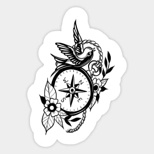 Compass bird Sticker